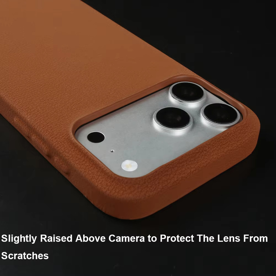Lederhülle für Apple iPhone in Braun als Schutzhülle und Tasche - Bild 1