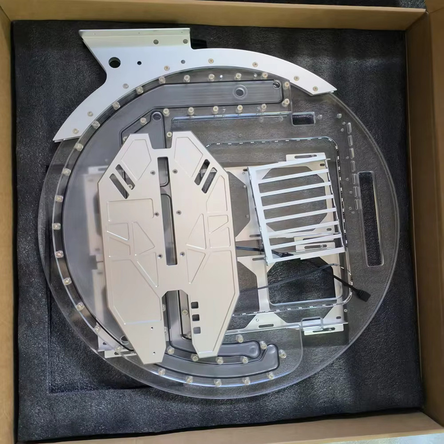 Barrowch Wassergekühltes Gaming-Gehäuse FBCES-PA in Schwarz, kompatibel mit ATX, MATX und ITX Motherboards - Bild 3