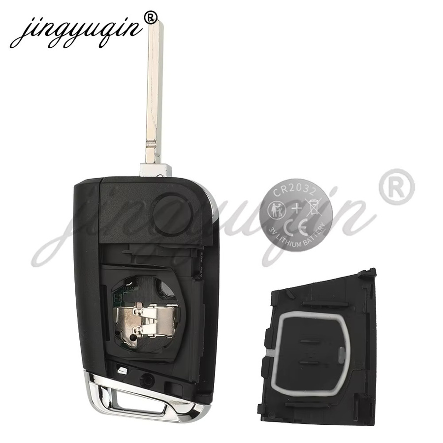 Jingyuqin Auto Fernbedienung Schlüssel für VW T-Cross Polo und Skoda Golf, 434 MHz, Farbe: Schwarz, Modell 2G6959752 2G6959752D/AD 5C/MQB49 Keyless Entry Go Fob - Bild 4