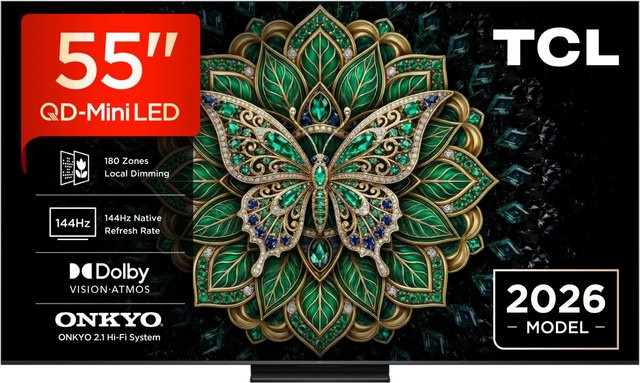 TCL 55C69K Pro QD-Mini LED Smart TV in Schwarz mit 4K UHD und 139 cm Bilddiagonale - Bild 1