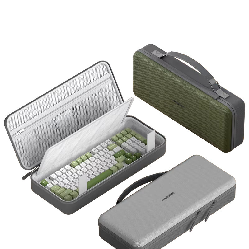Hagibis Tragbare Tastatur-Schutzhülle aus EVA-Hartschale für 68/87 Tasten, Stoßfeste Reisetasche und Elektronik-Organizer in Grün oder Grau - Bild 5