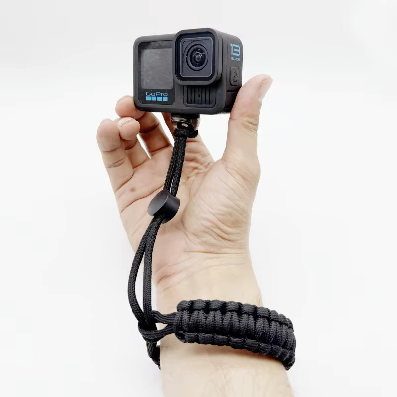 Handschlaufe mit Anti-Verlust-Funktion und 1/4-Zoll-Schraube für GoPro 13/12 und Insta360 X5/X4/X3/X2 in Schwarz, ideal für Selfie-Sticks mit 1/4-Zoll-Loch - Bild 4
