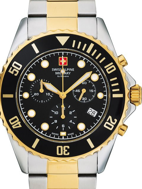 Swiss Alpine Military Chronograph, Quarz, Edelstahl, 42 mm, Herren - Bild 1