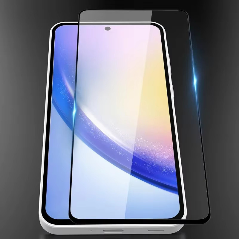 Schutzfolie aus gehärtetem Glas mit schwarzem Rand für Samsung Galaxy S25 Edge S24 FE A06 A16 A26 A36 A56 A05 S A15 A25 A35 A55 - Bild 6