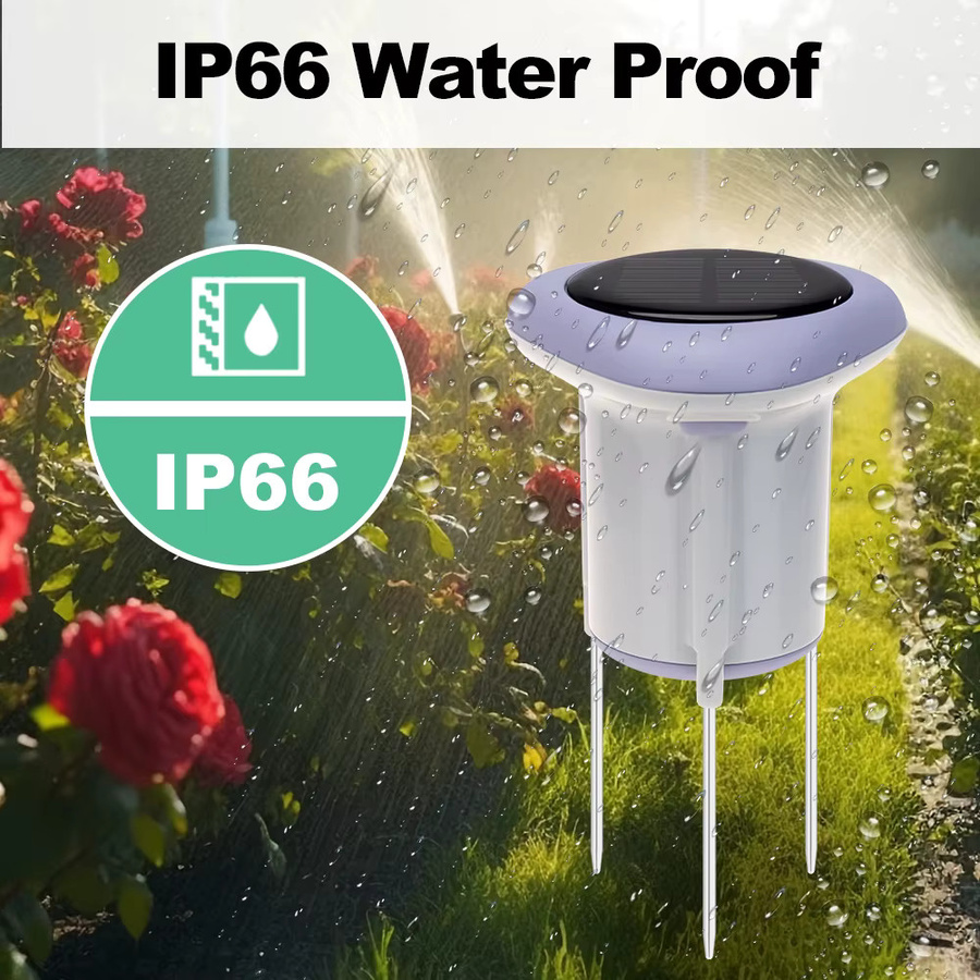 MANHOT Zigbee Smart Solar Bodensensor IP66 Wasserdichter Temperatur- und Feuchtigkeitsdetektor in Weiß für Haus, Garten und Pflanzen via Smart Life - Bild 2