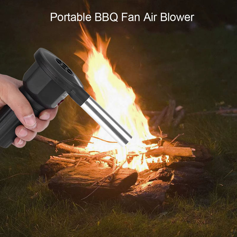 Qiilu Tragbarer Grillventilator für Holzkohlegrill in Schwarz, Batteriebetrieben für Camping und Picknick - Bild 3