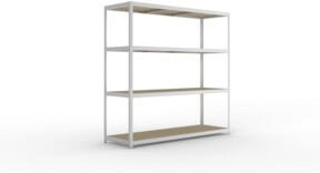 Meta Weitspannregal Speed Rack verzinkt in Silber mit 4 Fachebenen und Spanplatten, B/T/H: 247,0 x 80,0 x 250,0 cm - Bild 1
