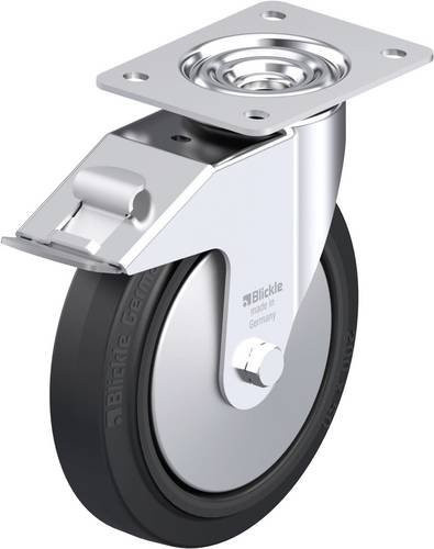 Blickle Stahlblech-Lenkrolle LE-POEV 200XR-FI-FA in Silber, Rad-Durchmesser: 200 mm, Tragfähigkeit: 300 kg - Bild 1