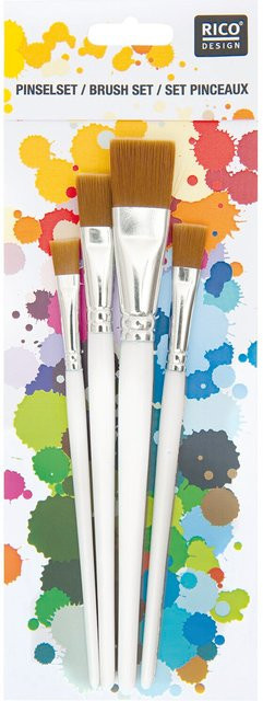 Rico Design Spezialhobby Pinselset mit den Größen 12, 16 und 20 in Weiß - Bild 1