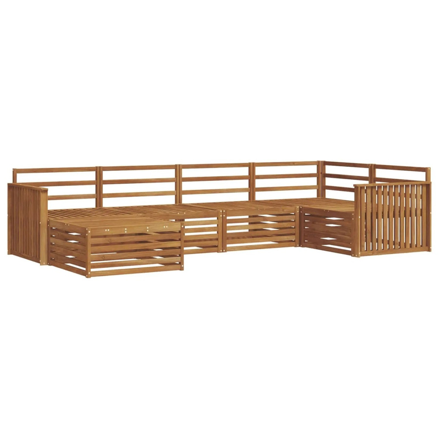 vidaXL Outdoor-Sofagarnitur 6-teilig aus Akazienholz in Braun mit modernem Design - Bild 2