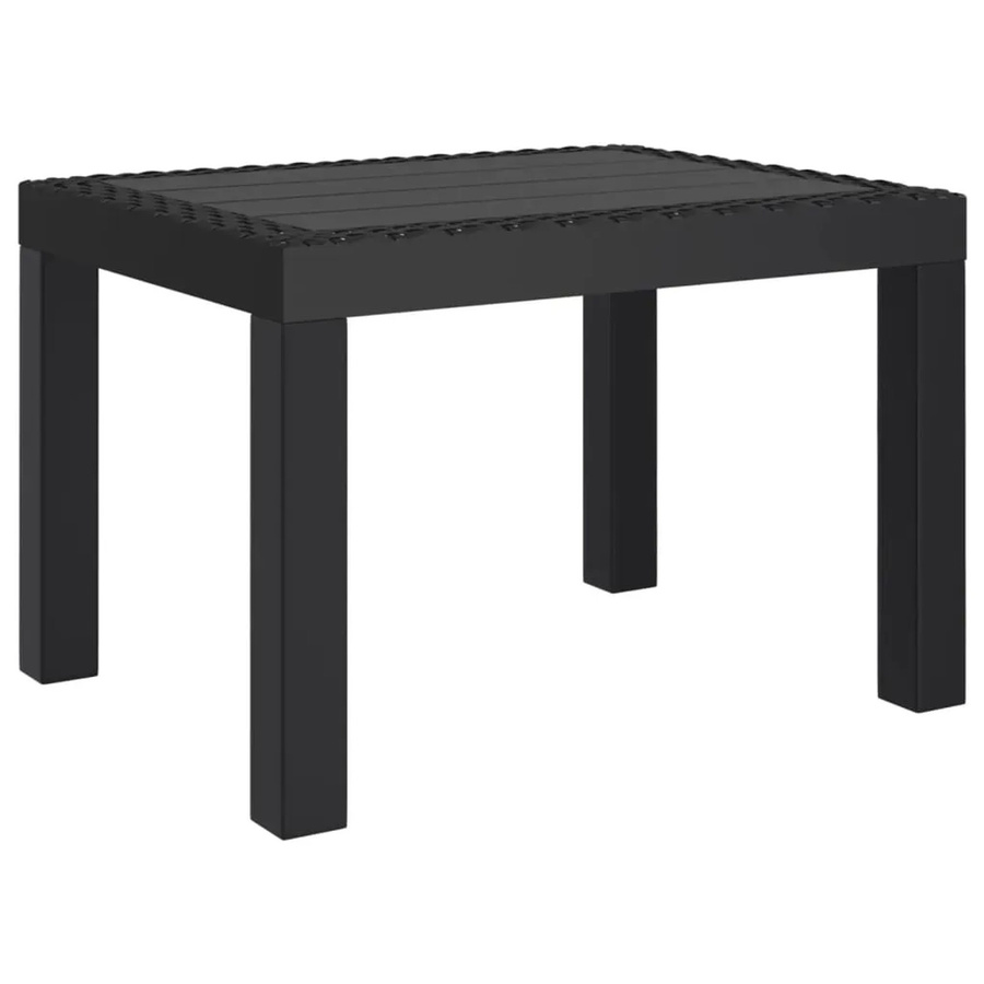 vidaXL Gartentisch aus Polypropylen in Anthrazit, B/T/H: 59 x 47 x 40 cm - Bild 2