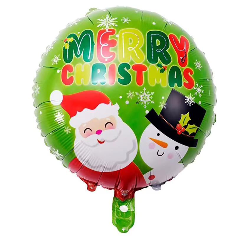 10er Set YAYB Frohe Weihnachten Aluminiumfolienballons in Mehrfarbig für Weihnachts- und Silvesterpartys, Durchmesser: 45,72 cm - Bild 4