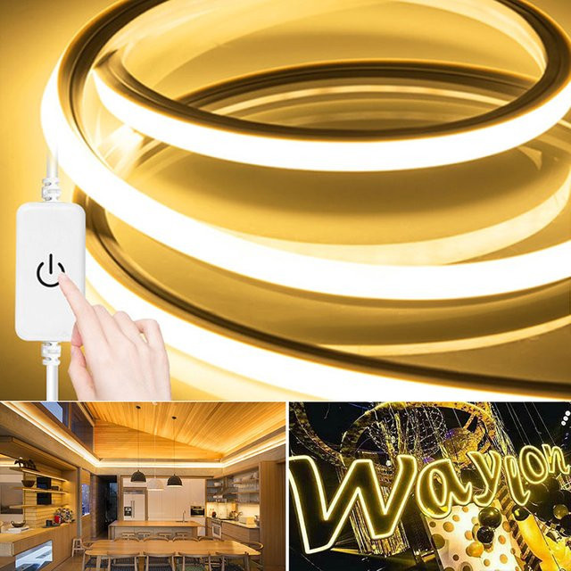 Acosh Neon LED Lichtstreifen mit Touch Sensor, dimmbar, wasserdicht, 5V USB, flexibles Silikon Band für DIY Deko und Hintergrundbeleuchtung - Bild 1