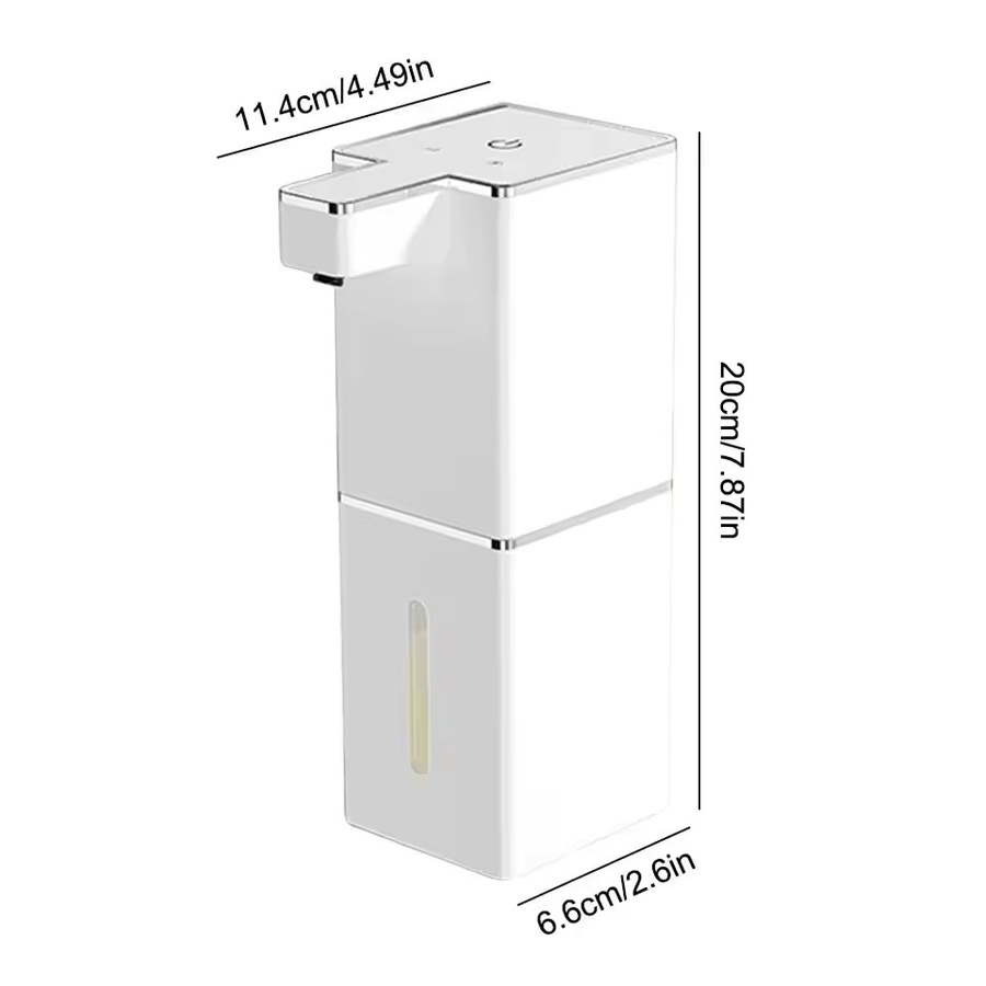 DONASIRA Intelligenter automatischer Seifenspender mit Lichtdisplay, elektrisch, Schwarz, 380 ml - Bild 2