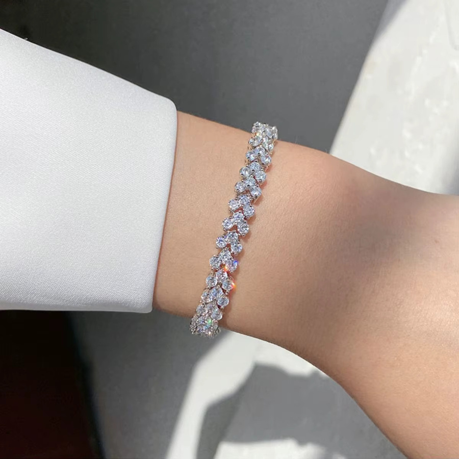 StoneAge Tennis Armband, Zirkonia, Weißgold, Silber, Damen - Bild 2