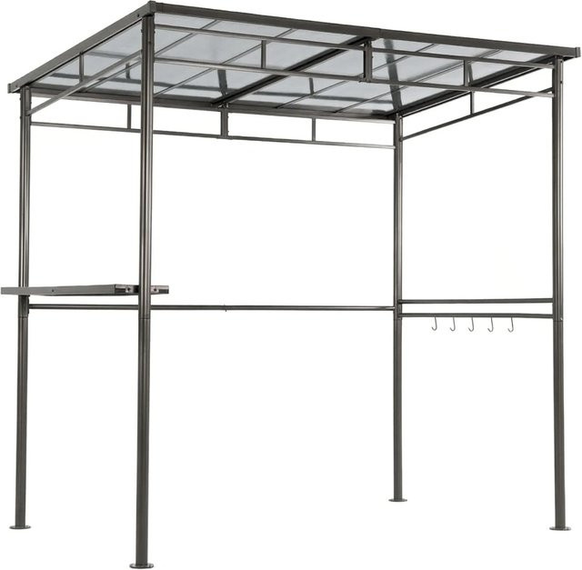osoltus Grillpavillon Gas Grill Unterstand mit Doppelstegplatte und Metallgestell in Anthrazit, B: 2,2 m, T: 1,5 m - Bild 1