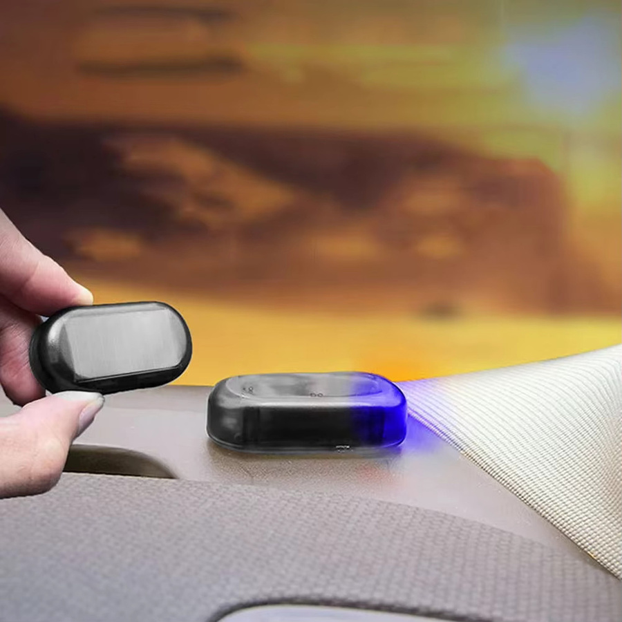 VAKIND Solarbetriebener Auto Dummy Alarm mit blinkendem Licht in Blau oder Rot zur Diebstahlsicherung - Bild 3