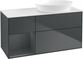 V&B Waschtischunterschrank Finion Wandbeleuchtung in Grau lackiert, Breite: 120 cm - Bild 1