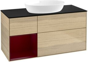 V&B Waschtischunterschrank Finion in Eiche mit lackierter Oberfläche, Breite: 120 cm, Tiefe: 50,1 cm, Höhe: 50,1 cm - Bild 1