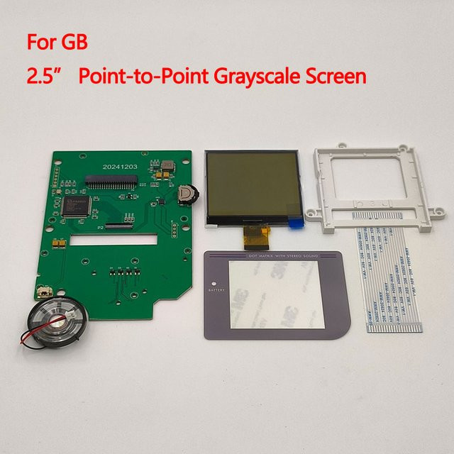 DUTRIEUX Retro LCD-Bildschirm in Grau für Gameboy GB DMG, 2,5 Zoll - Bild 1