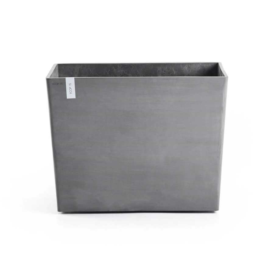 Ecopots Pflanzkübel Paris Grau mit Rollen, rechteckig, H x B x T: 65 x 85 x 40 cm - Bild 2