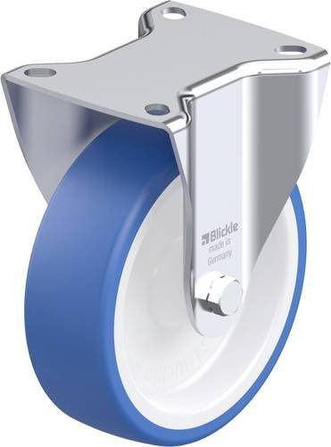 Blickle B-POTHS 125G Stahlblech-Bockrolle in Blau mit 125 mm Rad-Durchmesser und 250 kg Tragfähigkeit - Bild 1