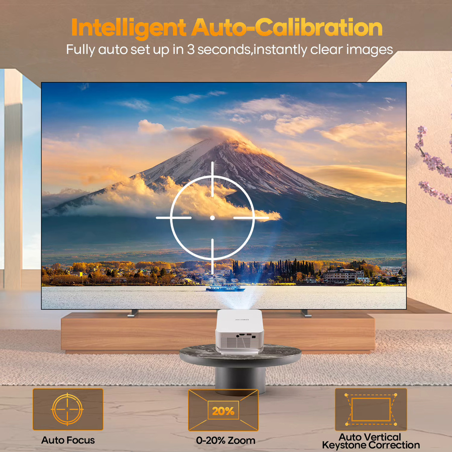 Magcubic HY300Max Tragbarer Projektor mit Android 14, Autofokus, 400 ANSI, WiFi6 und Full HD Unterstützung in Weiß - Bild 3