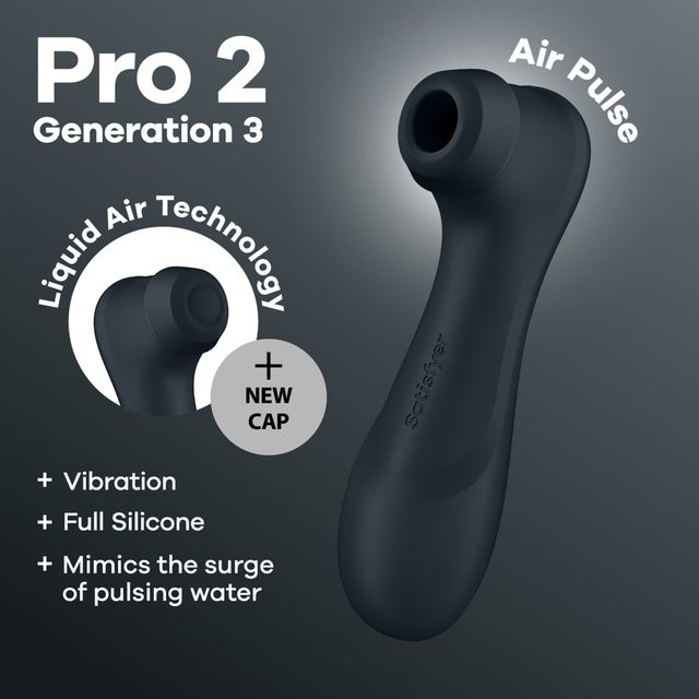 Satisfyer Pro 2 Generation 3 Luftpumpen-Vibrator in Schwarz, Höhe: 16,5 cm - Bild 1