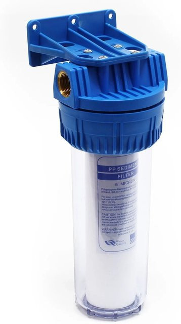 Naturewater Nw-Br10A 1-Stufen Sedimentfilter mit blauer PP-Kartusche, 1 Zoll Einsatz, 5 Mikron - Bild 1