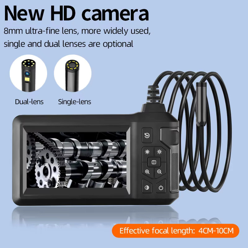 GUANMOU Endoskop Kanalkamera mit 4,3-Zoll-IPS-LCD-Display, 1080P Auflösung, IP67 wasserdicht und einstellbaren LED-Leuchten, Schwarz - Bild 6
