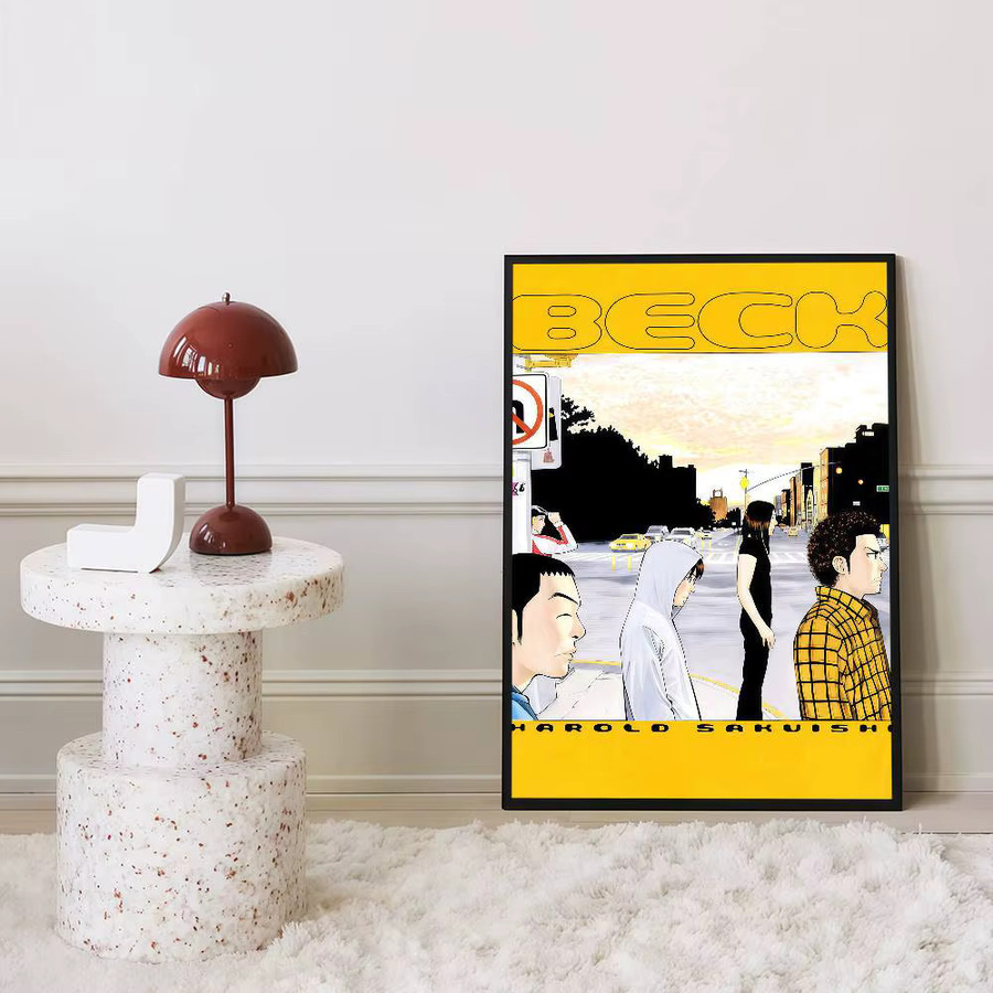 Beck Mongolian Chop Squad Anime Poster Retro Wandkunst mit Klebefläche in Mehrfarbig - Bild 6