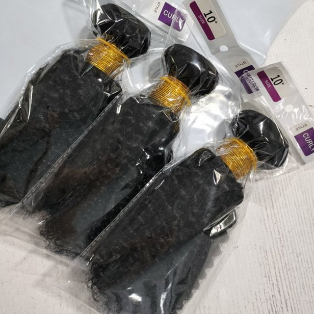 BINF Kinky Curly Echthaarbündel, Burmesische Jerry Curly, Wasserwellen - Bild 1