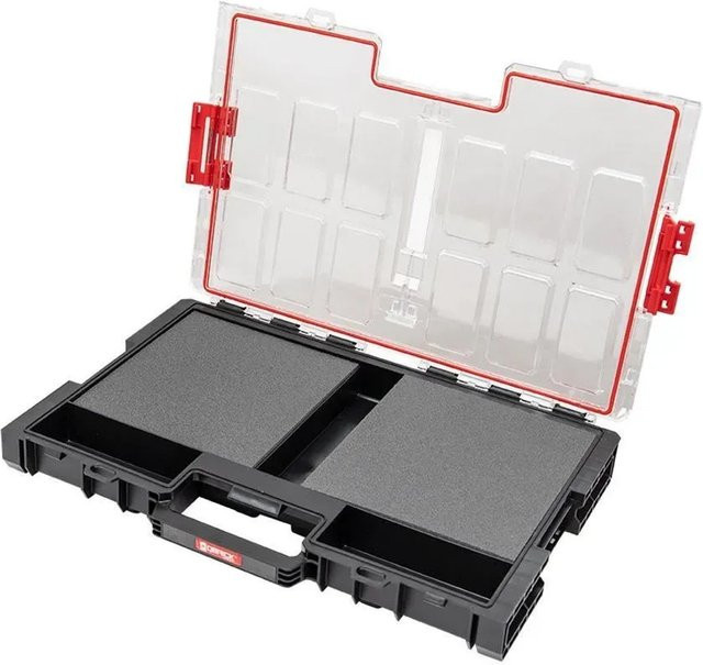 PROREGAL QBRICK Sortimentskasten One L Schwarz mit Schaumstoffeinlage und Deckgriff, H x B x T: 38 x 53 x 8 cm, 6 Liter - Bild 1
