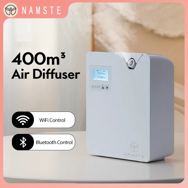 NAMASTE Duftluftmaschine Home Diffusor für ätherische Öle mit Bluetooth und WiFi App-Steuerung zur Aromatherapie in Schwarz oder Weiß - Bild 1
