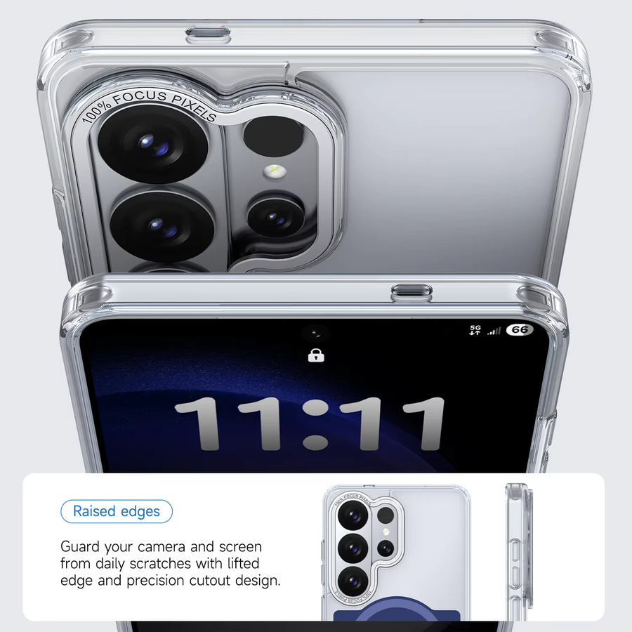 Transparente Magnetische MagSafe Schutzhülle für Samsung Galaxy S26 S25 S24 S23 S22 Ultra Plus FE Armor Stoßfeste Hartschale - Bild 4
