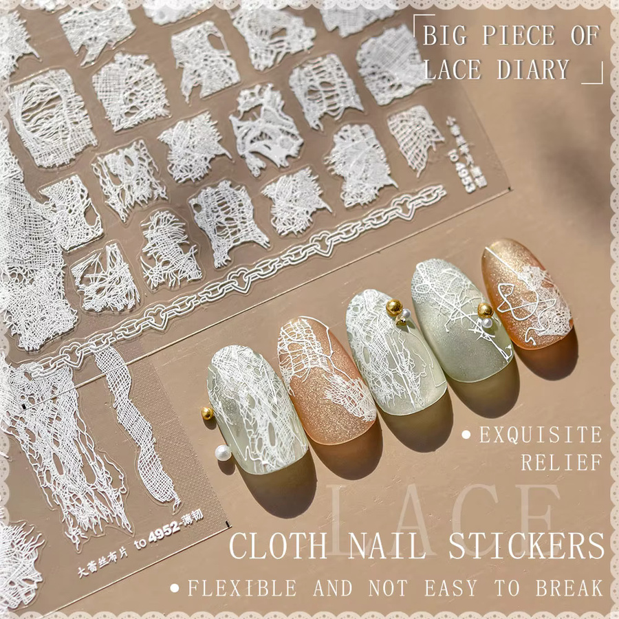 Kaniu Nail Art Aufkleber, Glänzend, Bunte Kirsche Schleife Stern Mond Liebe Herz - Bild 2