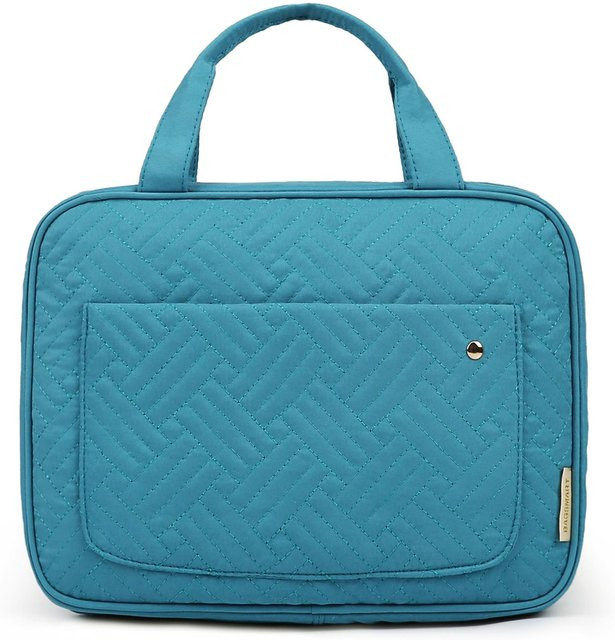 Bagsmart Reise-Organizer Hängende Kulturtasche in Türkis, Wasserdichte Kosmetiktasche für Damen und Herren, B/T/H: 28 x 8 x 19 cm - Bild 1