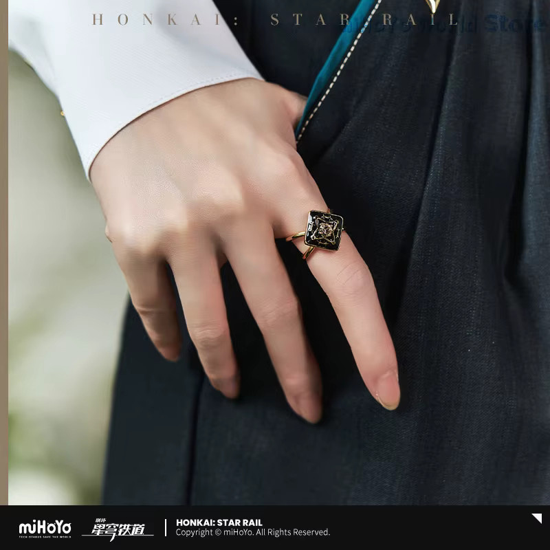 MiHoYo Anaxagoras Ring, Honkai Star Rail, Gold, Metall, Kristall - Bild 4