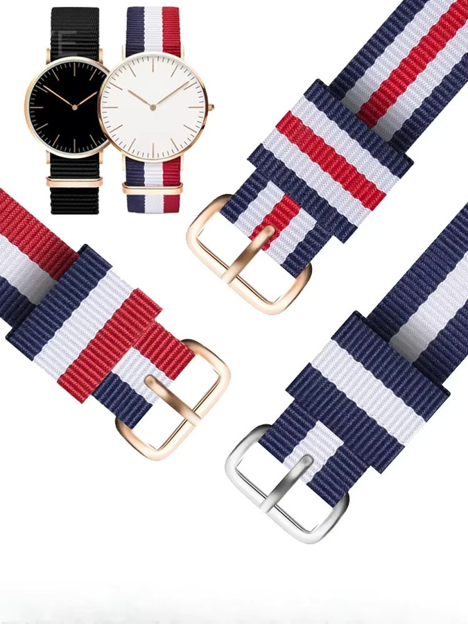Daniel Wellington Uhrenarmband Nylon, Schwarz, Unisex, 18 20 22mm - Bild 4