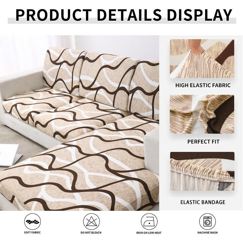 Elastische Sofasitzkissenhülle aus Polyester in Multicolour, rutschfest und waschbar für Sofa, Zweisitzer oder Dreisitzer - Bild 1