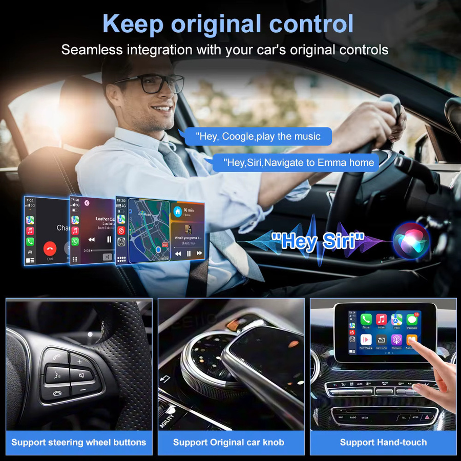 Wireless CarPlay und Android Auto Interface für Mercedes Benz V-Klasse W447 (2014–2018), Vito und Viano mit NTG5.0, Farbe: Schwarz - Bild 3