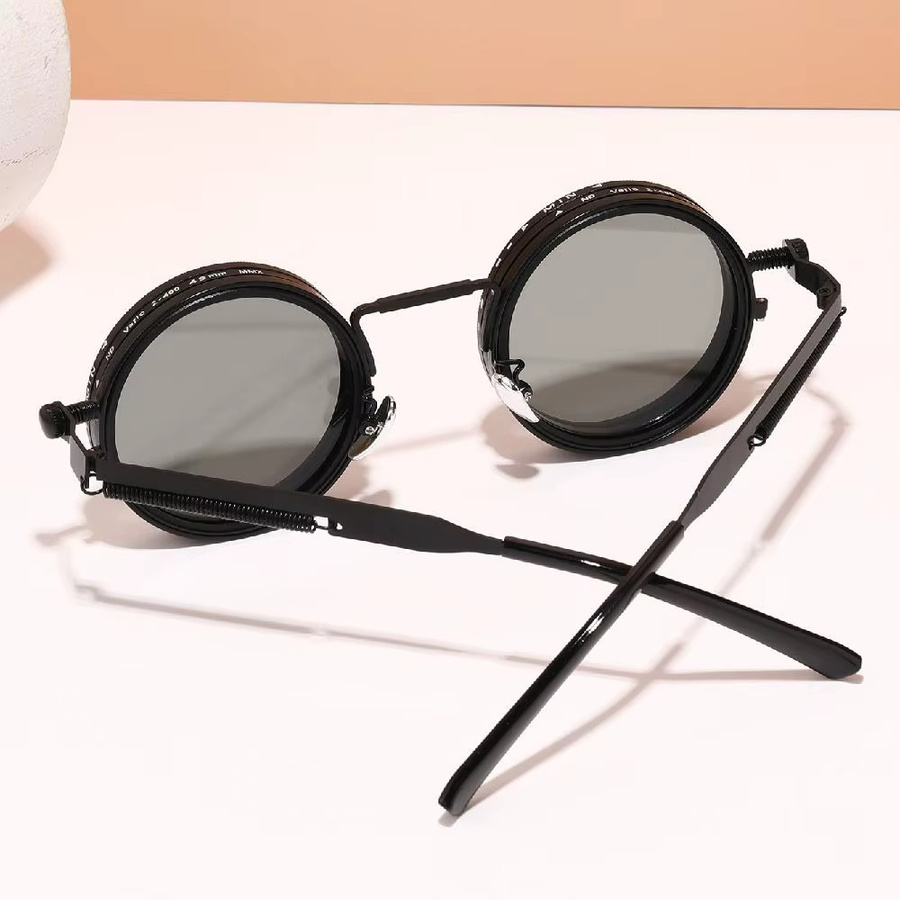 Punk ND9 Sonnenbrille, rund, Vollrand, silver, black - Bild 2