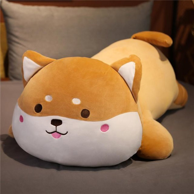 Yiran Health & Beauty Akita-Hund Plüschtier, braun, 60cm - Bild 1