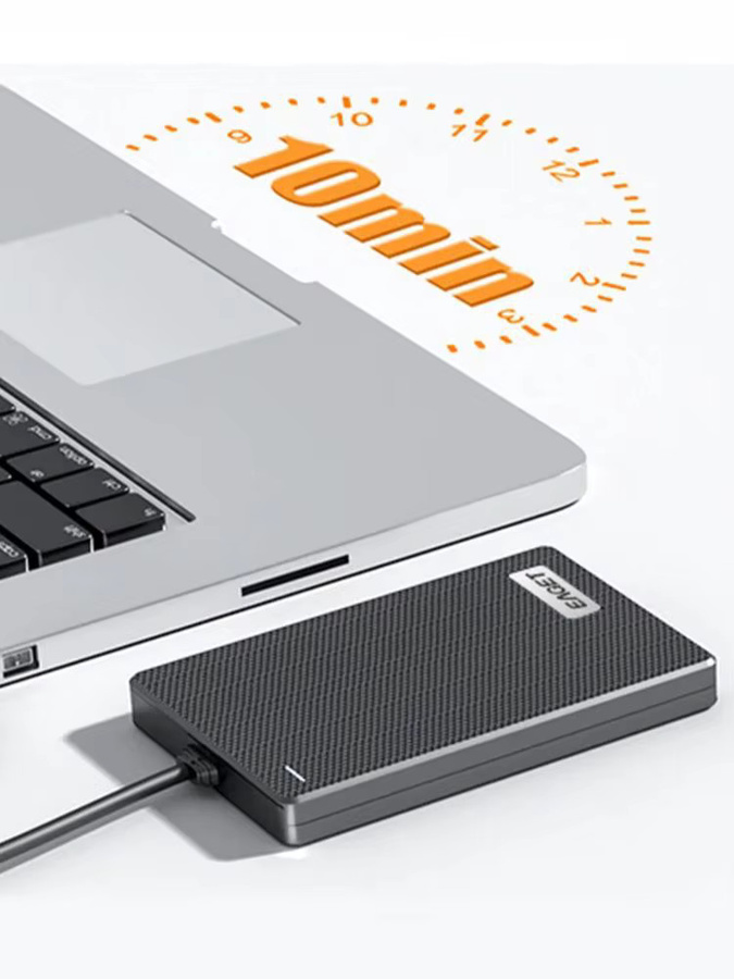 Eaget 2,5-Zoll SATA SSD HDD Gehäuse in Schwarz mit USB-C und USB 3.0 für Desktop, Laptop, Router, TV und PS4, bis zu 6 TB Kapazität - Bild 7