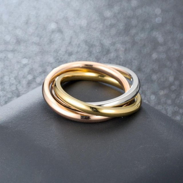 FashionFlair Partnerring Edelstahl, Schwarz, Unisex, Size 10 - Bild 1