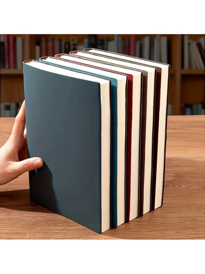 A5 Notizbuch aus blauem Kunstleder mit 120 Seiten und wasserdichtem Einband für Journaling und Büro - Bild 4