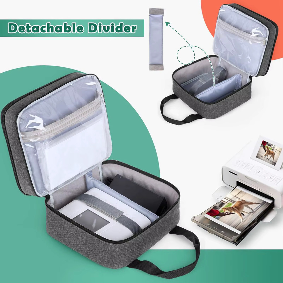 Andoer Fotodrucker-Tasche aus Polyester in Grau mit stabilen Griffen und abnehmbarer Trennwand - Bild 2