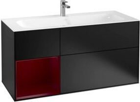 V&B Waschtischunterschrank Finion in Blau lackiert, Breite: 119,6 cm, Tiefe: 49,8 cm - Bild 1