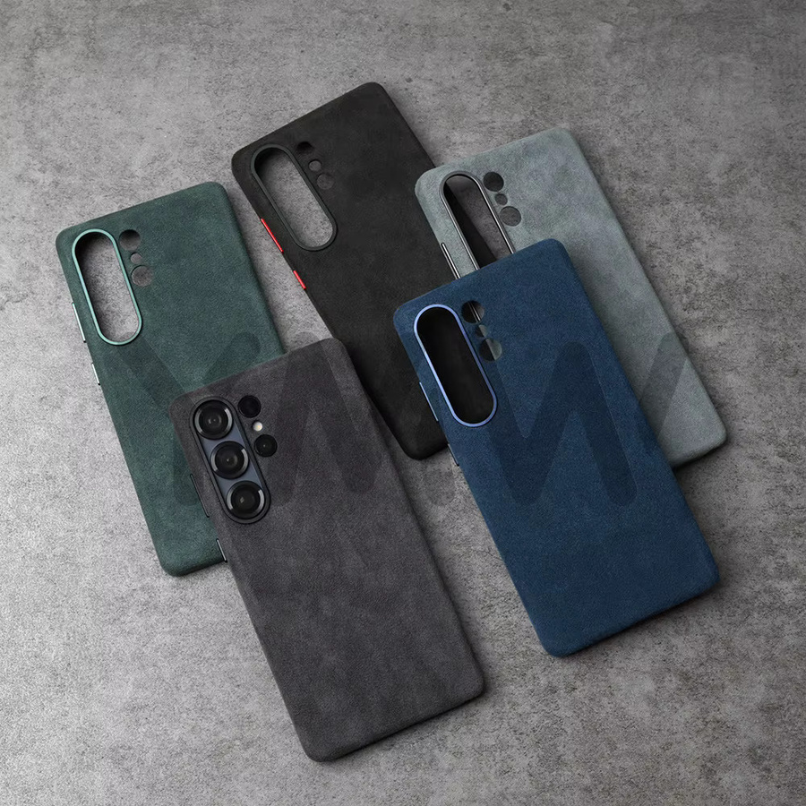 Luxuriöse Magnetische Alcantara Handyhülle für Samsung Galaxy S26 Ultra 5G in Schwarz - Bild 2