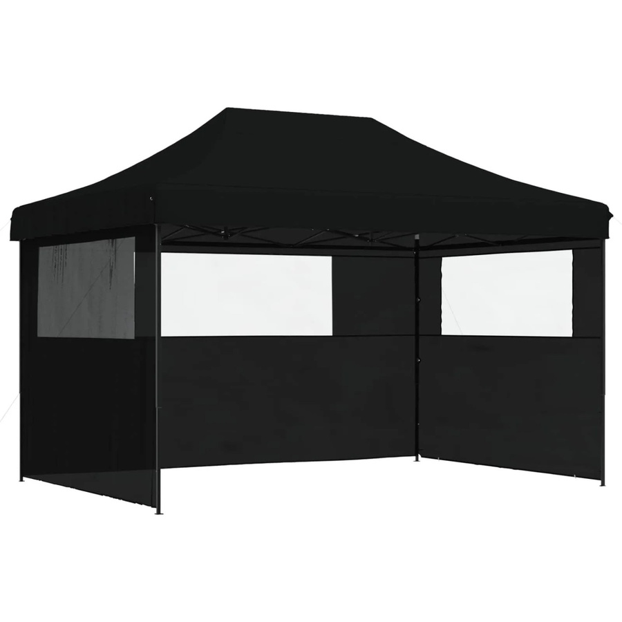 vidaXL Party-Zelt aus Oxford-Stoff und Stahl in Schwarz, B/T/H: 410 x 279 x 315 cm - Bild 2